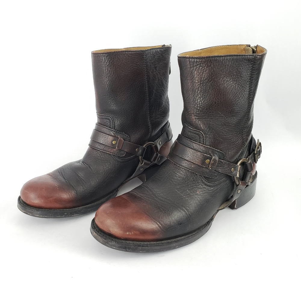 Men's Frye Riley 8R Back Zip Harness Boot